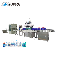 Ligne d'emballage de machine de capsulage et d'étiquetage de remplissage automatique d'agent de blanchiment et de désinfectant 500ml-5L