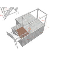 Fournisseurs de maisons préfabriquées de luxe configurables en kit, conteneur préfabriqué en acier à 2 étages pour usage résidentiel