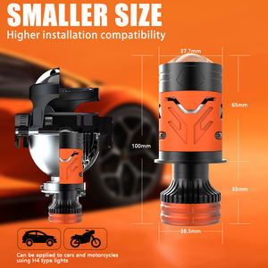 Faisceau haut et bas F90 Mini lentille 170W 6000K Double tubes en cuivre Canbus IP68 H4 3570 5050 puce voiture <span class=keywords><strong>moto</strong></span> <span class=keywords><strong>phare</strong></span> <span class=keywords><strong>Led</strong></span> - Product Image 2