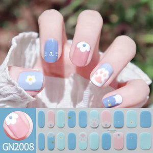 Nail Stickers Sticker 20 Strips Or 16 Strips Wholesale Gel Nail Stickers In Stocks Mixed Designs Semi-cured Gel Nail Art Sticker Decal