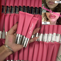 Gloss repulpant extrême pour les lèvres, végétalien, à l'acide hyaluronique, grande capacité, tube compressible en alliage de zinc, huile repulpante pour les lèvres