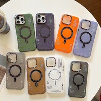 Coque de téléphone magnétique mate pour iPhone 12 13 14 Plus 15 16 Pro Max, compatible avec la charge sans fil, dos givré, cadre métallique pour objectif, boutons de protection