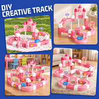 EPT Wholesale 119PCS Magnetic Building Blocks Electric Train Race Track Set Princess Castle Toy for Girls