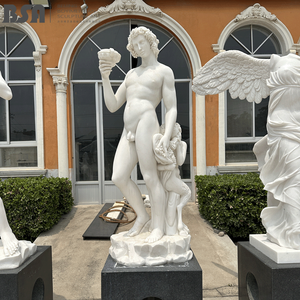 Statua di Bacchus in Marmo Scolpita a Mano, Statua del Dio <span class=keywords><strong>della</strong></span> <span class=keywords><strong>Mitologia</strong></span> Greca, Statua del Dio del Vino, Scultura di Dioniso per Decorazione di Giardini e Parchi - Product Image 2