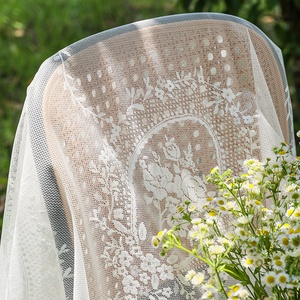 Tovaglia Ovale in Poliestere/Cotone Bianco Stile Francese/Americano, Impermeabile, Personalizzabile con Ricami, per Picnic all'Aperto - Product Image 4