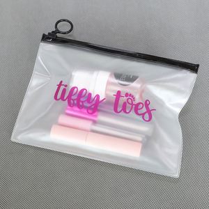 Custom Frosted Zipper Bag for Jewelry Plastic <b>Zip</b> Lock Bag <b>with</b> Logo Printed Moisture Proof Transparent <b>Zip</b> <b>Pouch</b> for Clothing - Product Image 4