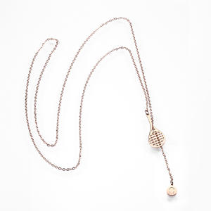 Collier de raquette de tennis en <span class=keywords><strong>acier</strong></span> <span class=keywords><strong>inoxydable</strong></span> plaqué or de style sportif pour les étudiants, les filles et les garçons - Product Image 5