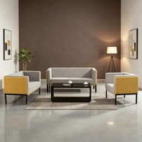 Canapé modulaire moderne en tissu, design carré, avec accoudoirs, pour salle d'attente, maison, bureau, hôtels, salon, hôpital