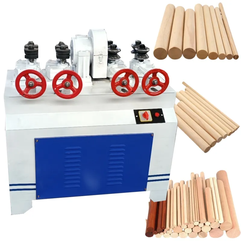 Automatic Wood Mop Round Rod Bar Making Machine Wooden Broom Stick Handle Rolling Rounding Machine Price for Sale