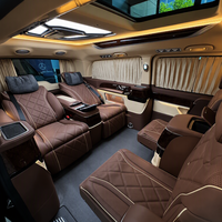 Kit Intérieur Luxe Complet pour Mercedes Vito W447 avec TV Relevable, Tables Consoles Pliantes, Finition Noyer et Sièges Aéro – Neuf d'Usine