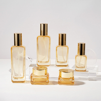 Bouteilles en verre cylindriques minimalistes de luxe, best-sellers, pour parfum et nettoyant visage, emballage de produits de beauté et de soins de la peau