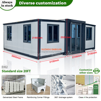 Maison conteneur extensible de 20 pieds, assemblage rapide, maison modulaire de luxe pour une vie moderne, maisons préfabriquées abordables