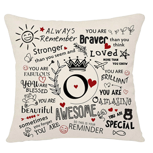 Custom Modern Square <strong>Cushion</strong> Cover 26 <strong>Letters</strong> Throw Pillow for Home Sublimation Print Low MOQ Gift for Friends - Product Image 5