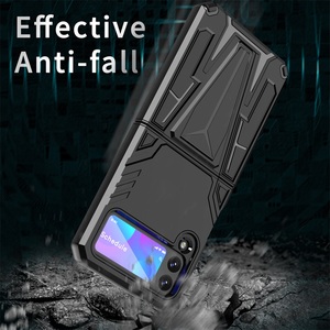 Béquille pliante magnétique support de voiture étui Tpu Pc 2 en 1 étui de protection pour téléphone pour Samsung galaxy Z Flip 3 Z Fold 3 5G - Product Image 5