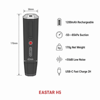 Scelleuse sous vide sans fil pour bocaux Mason, pompe à vide électrique sans fil rechargeable par USB pour bocaux à large ouverture, conservation des aliments