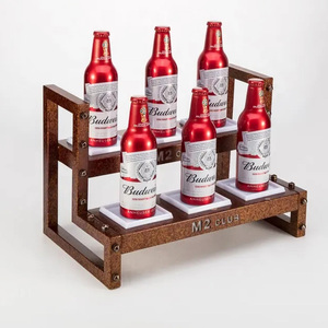 Affichage de bouteille Glorifier de bouteille de LED d'effet rouillé 6 bouteilles - Product Image 2
