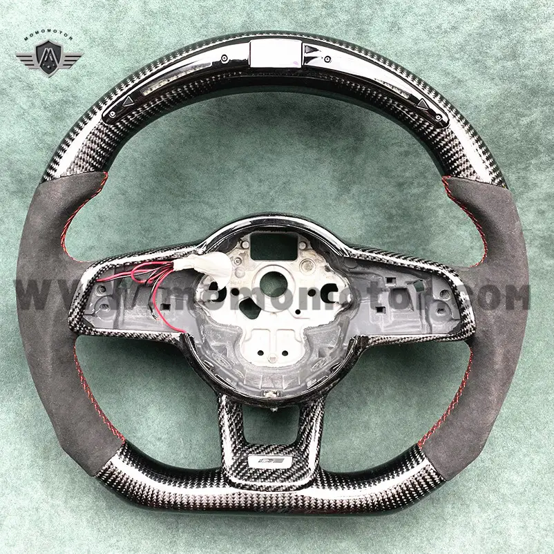 Volant directionnel en FIBER de carbone pour VW GOLF 7 GTI MK7, haute performance, disponible en noir, brillant, point rouge