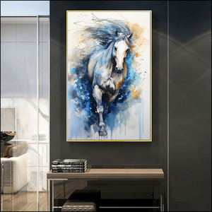 Bella tela Hors la pittura del cavallo, soggiorno portico <span class=keywords><strong>camera</strong></span> <span class=keywords><strong>da</strong></span> <span class=keywords><strong>letto</strong></span> arte decorazione murali LED diamante di cristallo animale pittura - Product Image 5