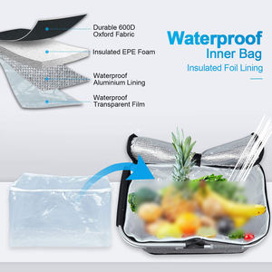 Panier pliable personnalisé, étanche, isolé, cadeaux <span class=keywords><strong>de</strong></span> mariage, cadeaux <span class=keywords><strong>de</strong></span> pendaison <span class=keywords><strong>de</strong></span> crémaillère, grand panier <span class=keywords><strong>de</strong></span> pique-nique <span class=keywords><strong>de</strong></span> 35 l, 2 couches pour les poches internes - Product Image 5