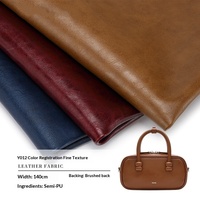 Cuir synthétique PVC semi-PU vintage de 1,0 mm résistant à l'abrasion pour sacs à main et bagages pour femmes Y012