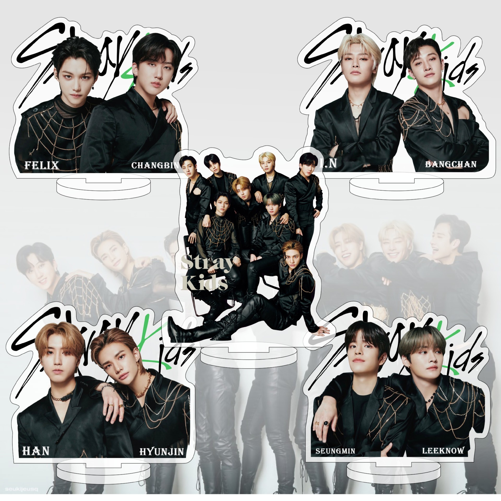 Stray Kids Hyunjin & Felix Transparent Acrylic Standee - Custom