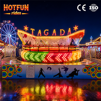 Manèges de parc d'attractions pour enfants, manèges d'extérieur à prix abordable, attraction Disco Tagada en fibre de verre à vendre
