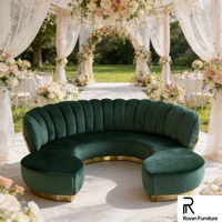 Canapé Courbé au Design Moderne à Vendre, Chaise Trône de Mariés en Métal de Haute Qualité, Siège de Canapé pour Événements de Mariage