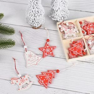 Juego de Adornos Navideños de Madera FX, Decoraciones Navideñas de Madera Natural, Decoración para Colgar en el Árbol, Regalos para Fiestas Familiares y Navidad - Product Image 3