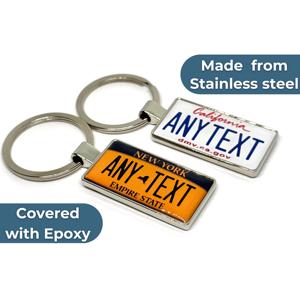 Llavero de Placa de Matrícula de Ciudad Estadounidense, Estilo Vintage, de Aleación de Zinc y Epoxi, Personalizado de Fábrica, Souvenir, Regalo Promocional, Venta al Por Mayor - Product Image 2