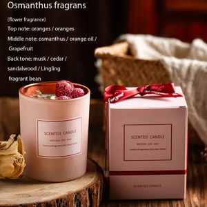 Bougie parfumée en cire de soja, rose, électroplaquée, avec fleurs séchées, pour la Saint-Valentin – Cadeau très prisé - Product Image 4