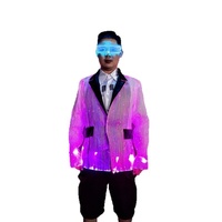 Veste de smoking lumineuse à fibres optiques LED - Nouveautés pour la remise des diplômes, Pâques, Halloween, anniversaire, Saint-Valentin, Diwali, Noël