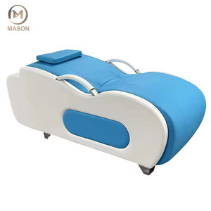 Lit de massage moderne Hicomed à courbe en S réglable pour spa, salon, salon - Trou pour le visage, 2 boîtes de rangement, cuir PU, éponge haute densité - Product Image 1