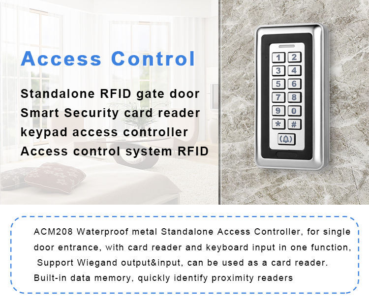 DFD Standalone Metal Access Controller System IP67 Waterproof Night Vision Keypad Door Entry Electronic RFID Control · image 4