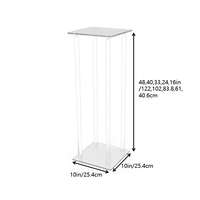 Autres fournitures de mariage Décorations de centre de table Supports à fleurs en acrylique Plinthes de table à gâteaux Présentoirs rectangulaires hauts