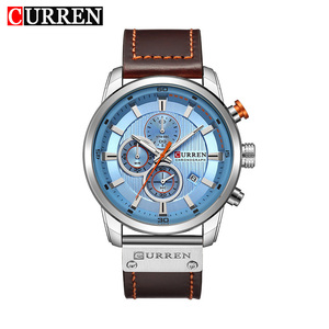 8291 CURREN Classic Men Alloy Quartz Movement Genuine Leather Band Chronograph Sport Water Resistant Business Fashion - Product Image 1