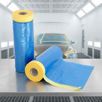 Film de masquage professionnel en PE avec ruban adhésif pour la peinture automobile et la couverture de décoration intérieure