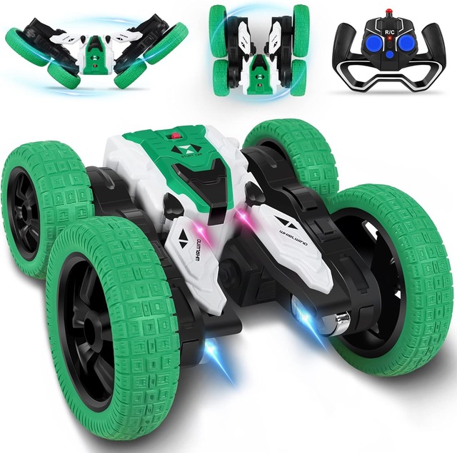 EPT Outdoor Fancy Stunt RC Electric Remote Control Fast Car Toys for Kids 4WD Double-Sided Rotation 360 Flips Operated Experts