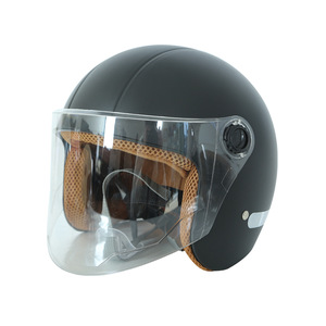 Bán Buôn Retro Cái Nhìn Kép Thể Thao ABS Unisex Thoải Mái Nội Thất 3/4 Mở Mặt Hoàng Gia Xe Máy Mũ Bảo Hiểm Cổ Điển - Product Image 1