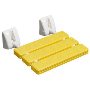 Bathroom <b>Folding</b> <b>Stool</b> Yellow Non Slip Wall Mounted Chair For <b>Shower</b> And Changing Shoes - Product Image 4