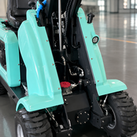 Mini-Dieselmotor-Dreirad-Kompaktlader im europäischen Stil mit Frontlader, breiten Reifen, neu, für unwegsames Gelände, hohe Motorleistung, 500 kg Traglast