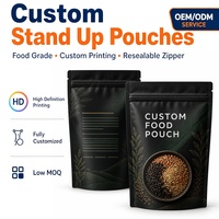 Sachet Doypack Mat en Gros pour Thé de Soba de Sarrasin Tartiné et Infusion de Grains et Herbes, Sachet d'Emballage de Thé Refermable à Fond Plat