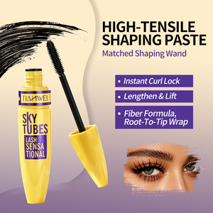 <span class=keywords><strong>Mascara</strong></span> waterproof allongeant, recourbant, épaississant, volumisant, anti-bavures, longue tenue, formule à fibres, maquillage naturel pour les yeux - Product Image 2