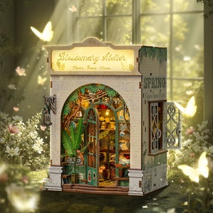 IIECREATE Nouveau Style Mini Coin Lecture SL-38 Boutique de Fleurs Kit <span class=keywords><strong>DIY</strong></span> Puzzle 3D en Bois pour Enfants comme Cadeau - Product Image 2