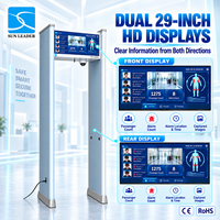 AI Intelligent Walk Through Metal Detector Door with Face Recognition Capture Function 29 Inch LCD Security Screening System
