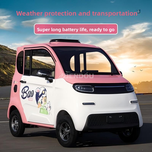 Mini coche eléctrico de 2 plazas, compacto, de carrocería cerrada, de cuatro ruedas, pequeño vehículo eléctrico para desplazamientos urbanos diarios. - Product Image 4