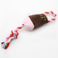 Vente en gros Jouet de nettoyage des dents de chiot Jouet pour chien en peluche personnalisé avec corde pour chien
