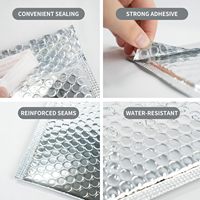 Sac à bulles en film aluminium imprimé sur mesure pour l'emballage d'enveloppes de coursier express