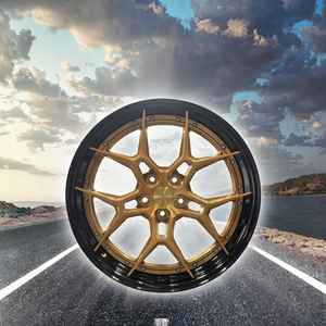 Cerchi in Lega di Alluminio Personalizzati per Auto 18 19 20 21 22 Pollici Design Nero Oro Lucido per Sostituzione - Product Image 2
