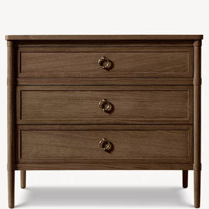 Mueble <span class=keywords><strong>de</strong></span> Madera Maciza Estilo Americano Antiguo con Cajones <span class=keywords><strong>y</strong></span> Armario para Dormitorio, Estilo Francés Simple, Pequeño Mueble <span class=keywords><strong>de</strong></span> Almacenamiento Lateral para Cama - Product Image 3