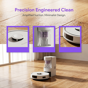 Robot aspirateur intelligent avec fonction de nettoyage humide et sec, filtre HEPA, faible niveau sonore pour sols durs et tapis - Product Image 6